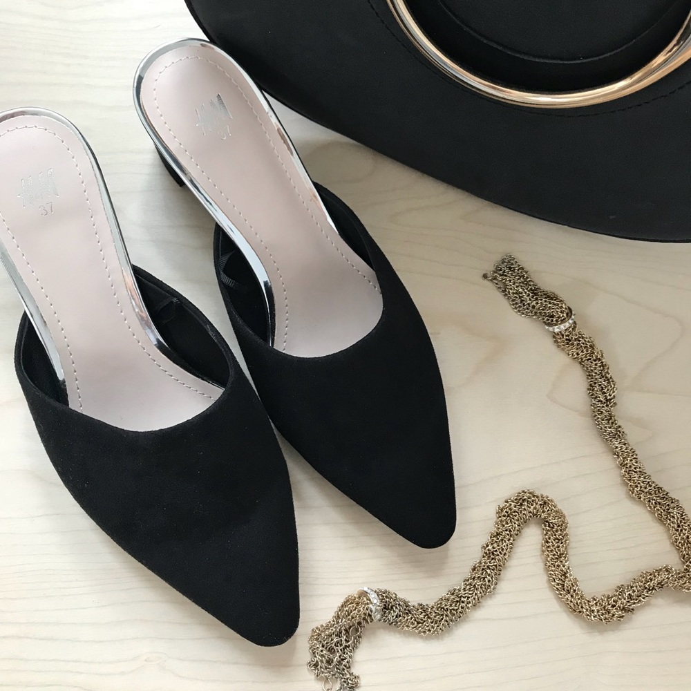 H&M Black Mules